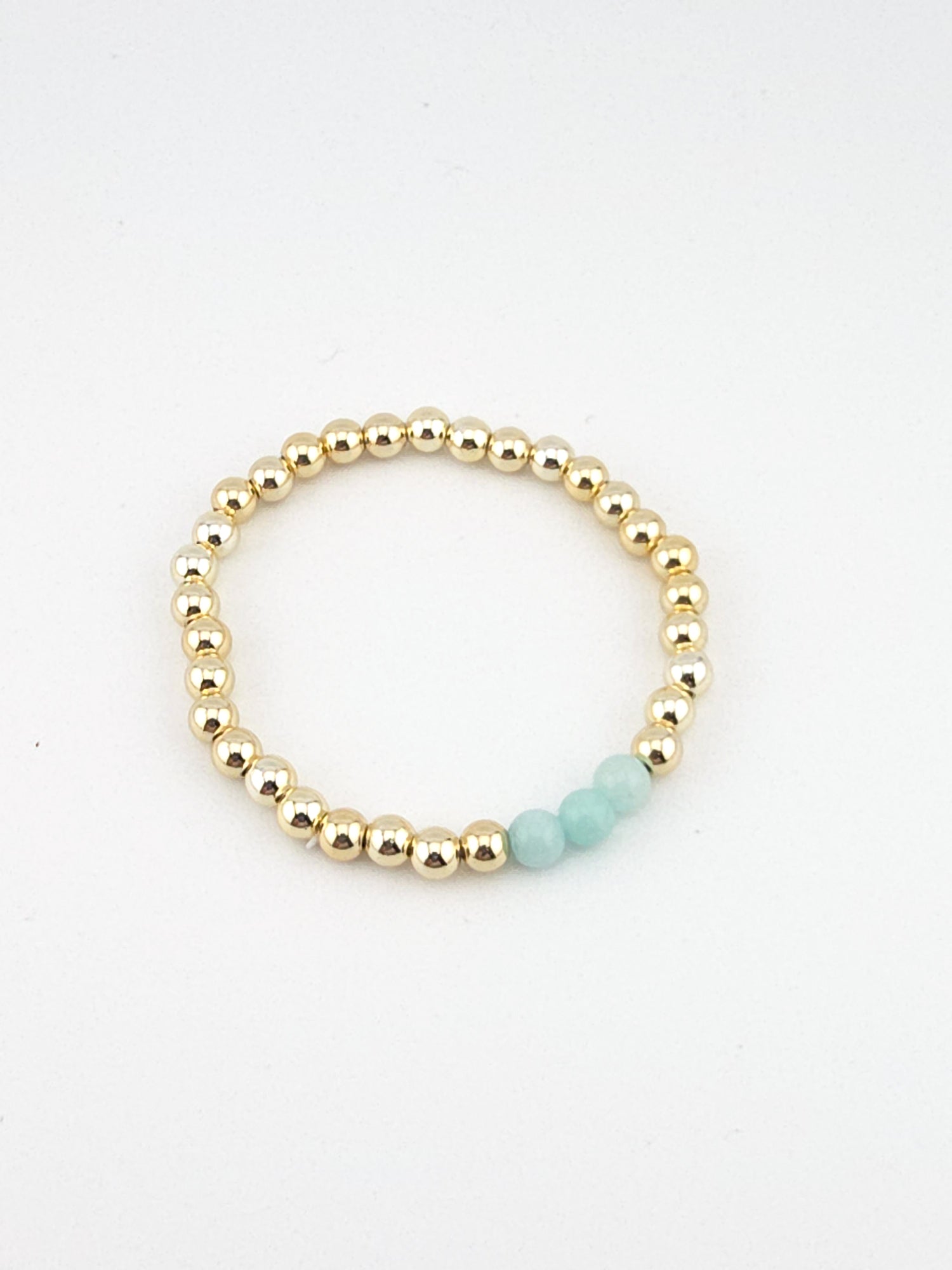 Gold-Filled Amazonite Beaded Bracelet