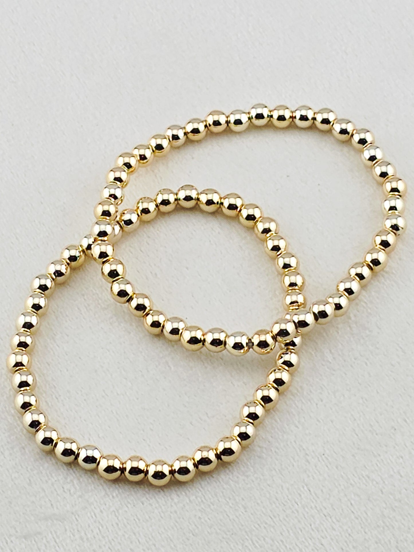 Gold-Filled 5mm Bead Stretch Bracelet