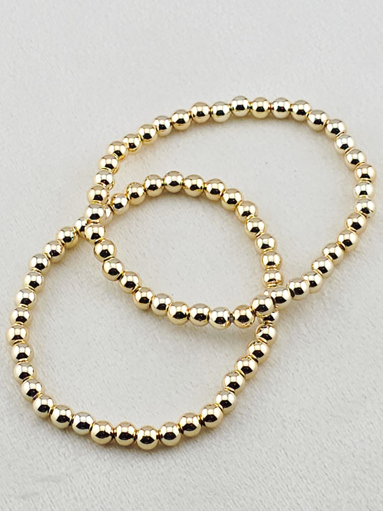 Gold-Filled 5mm Bead Stretch Bracelet