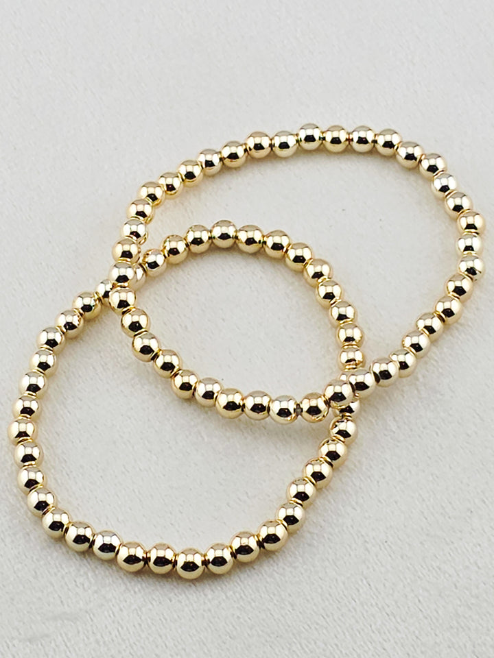 Gold-Filled 5mm Bead Stretch Bracelet