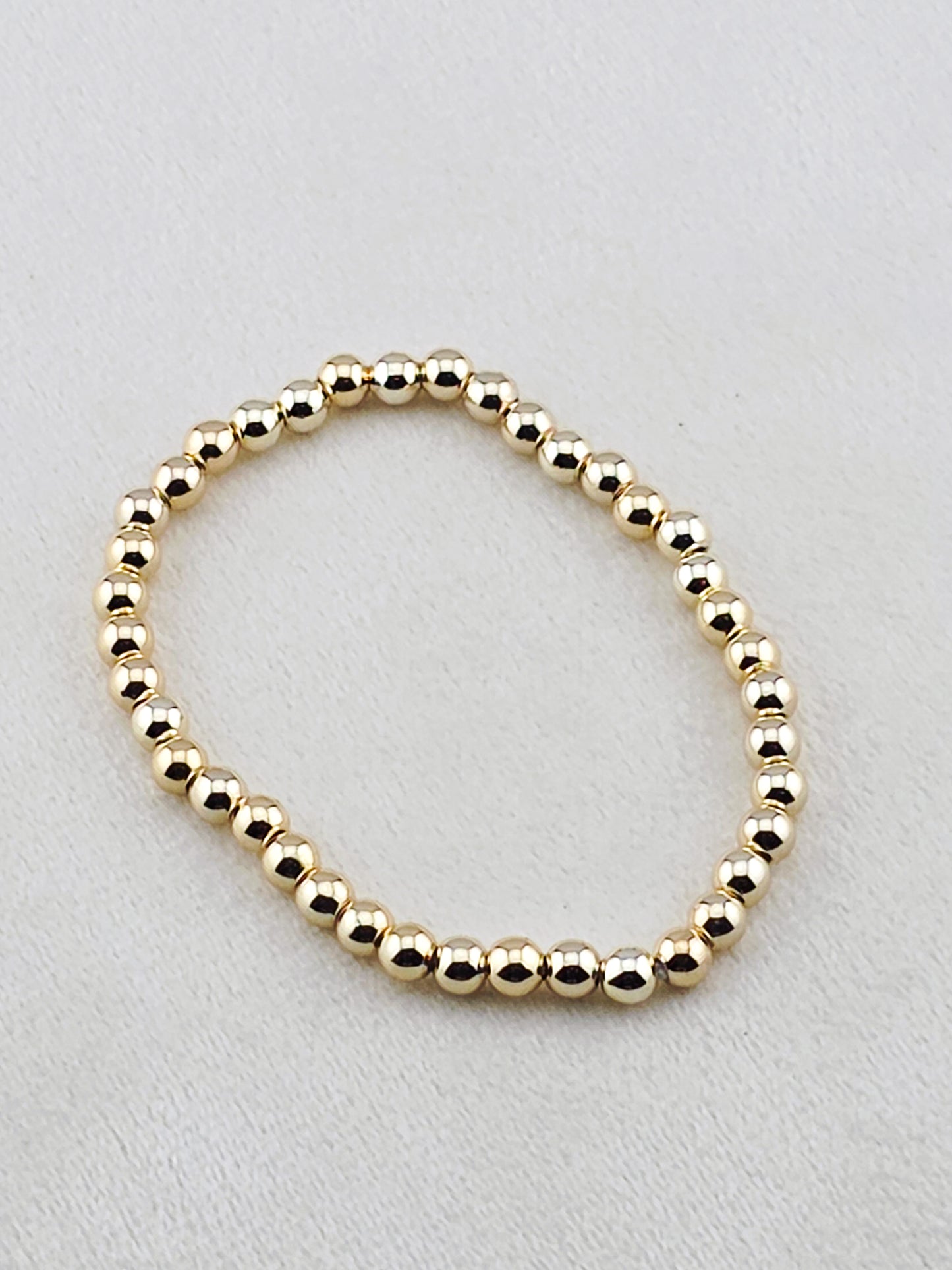 Gold-Filled 5mm Bead Stretch Bracelet
