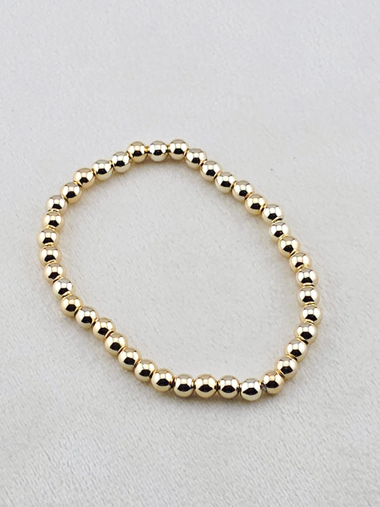 Gold-Filled 5mm Bead Stretch Bracelet