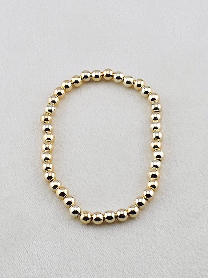 Gold-Filled 5mm Bead Stretch Bracelet