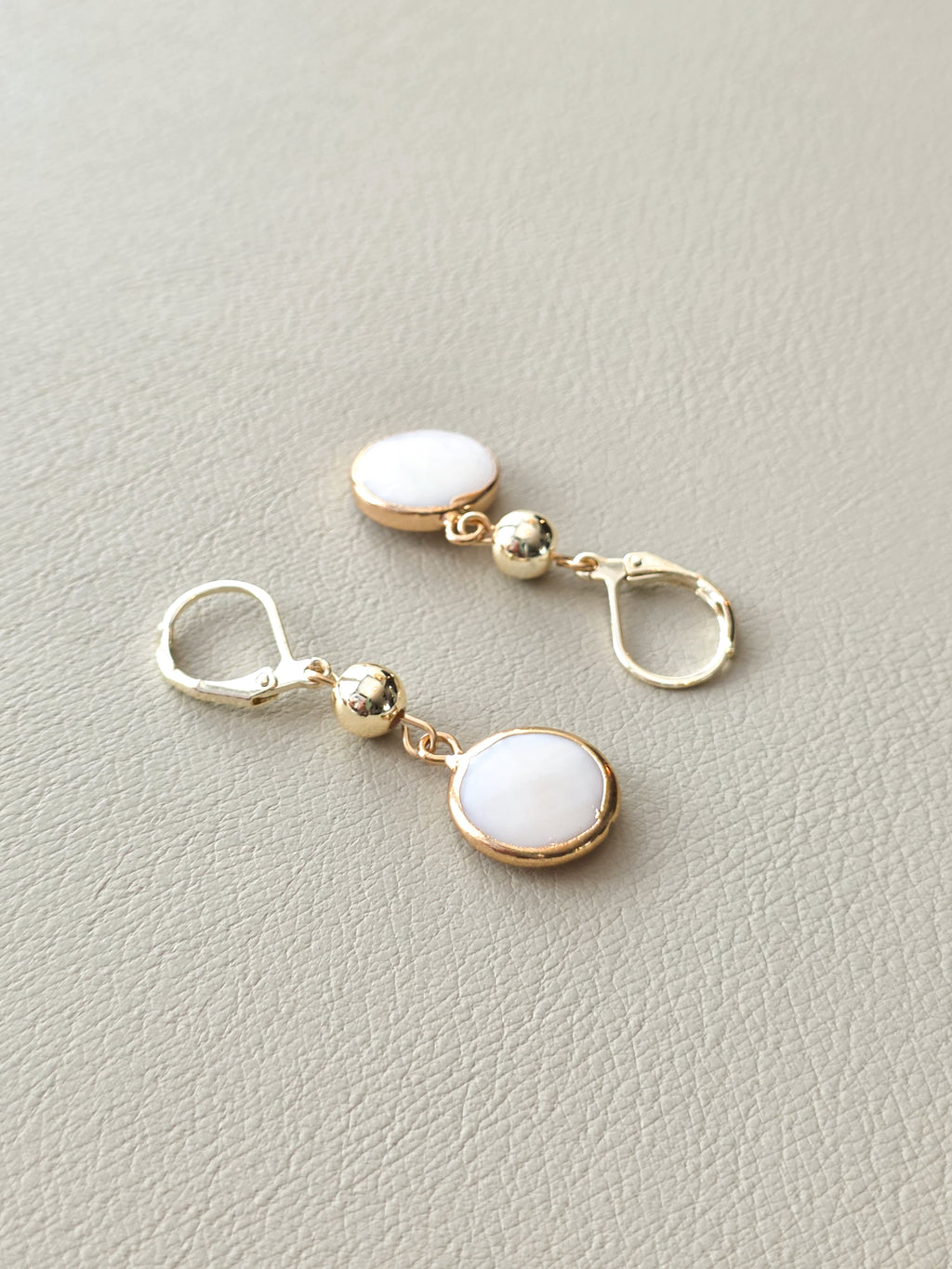 Gold Shell Charm Earrings