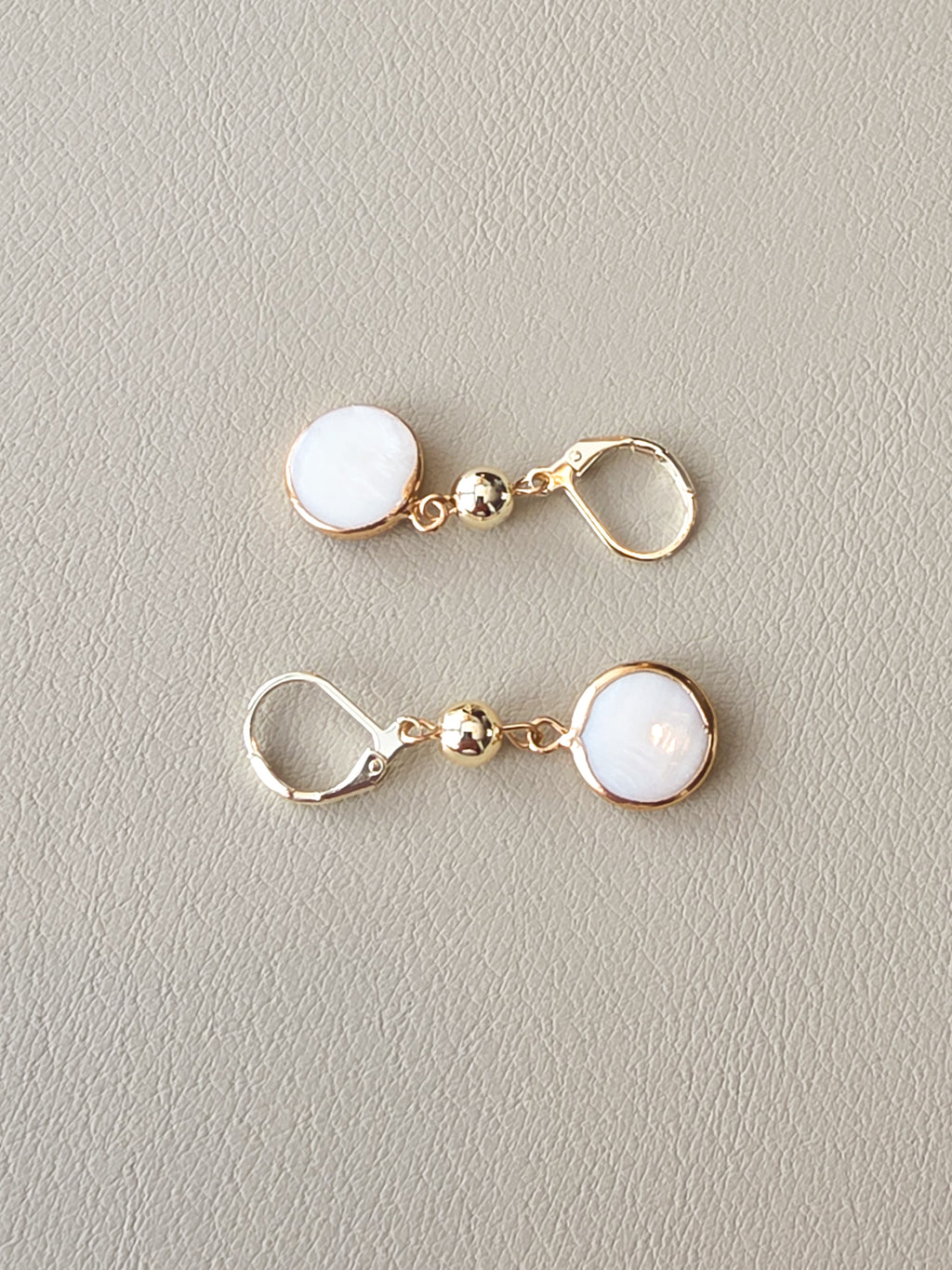 Gold Shell Charm Earrings