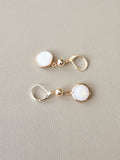 Gold Shell Charm Earrings