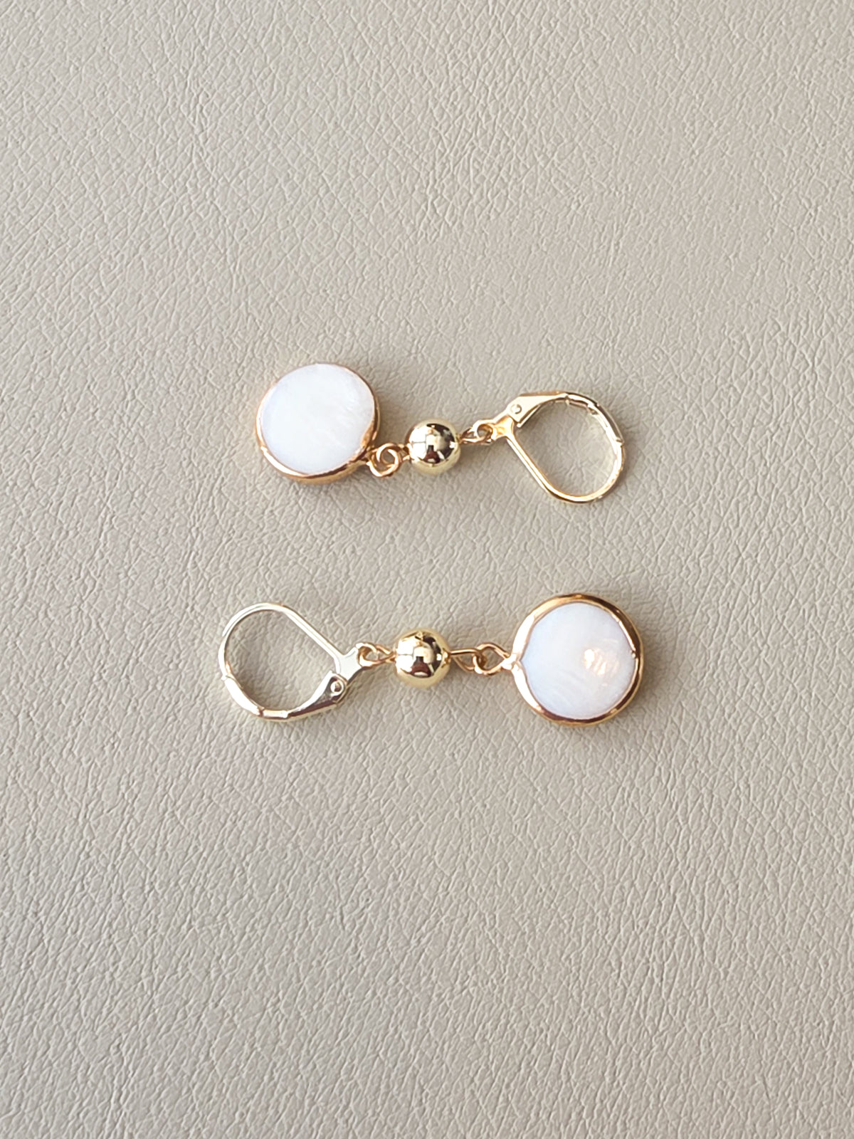 Gold Shell Charm Earrings