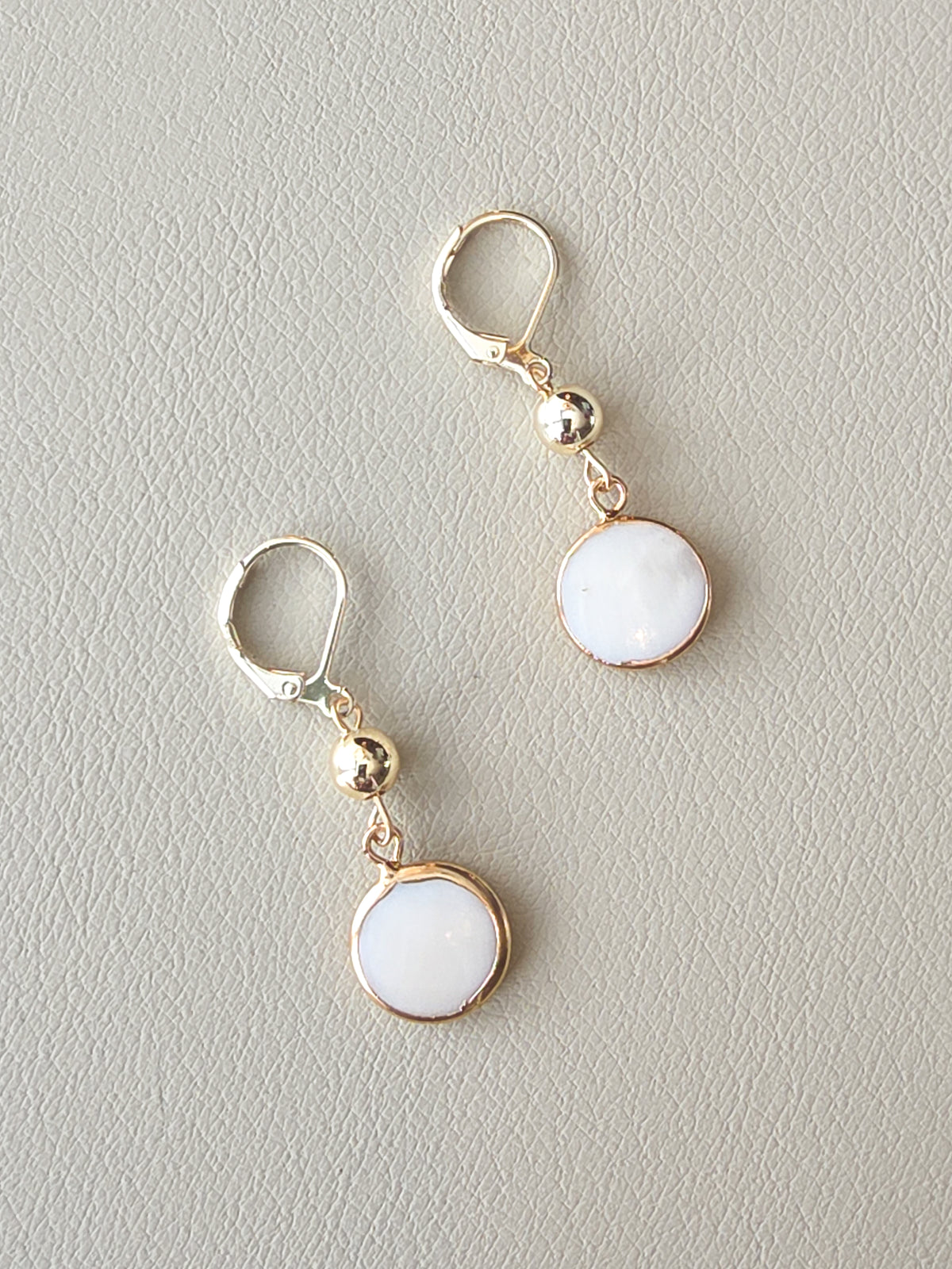 Gold Shell Charm Earrings