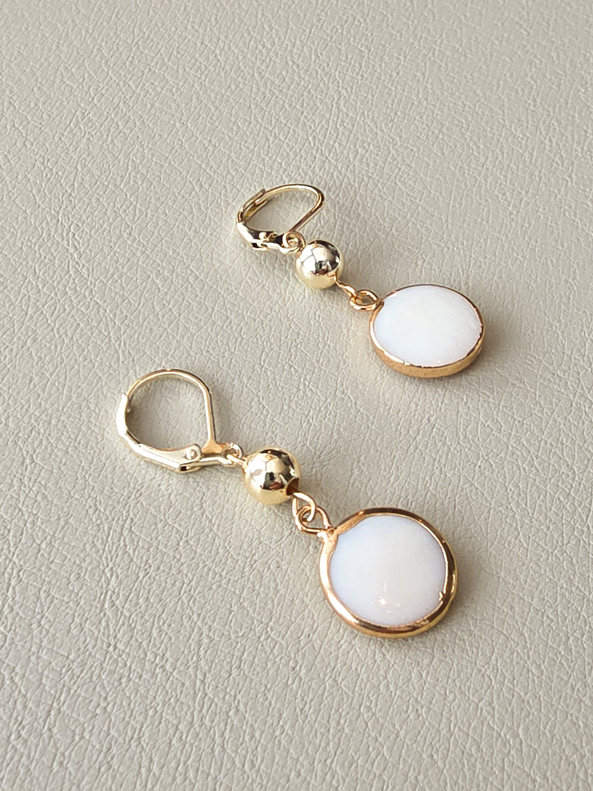 Gold Shell Charm Earrings