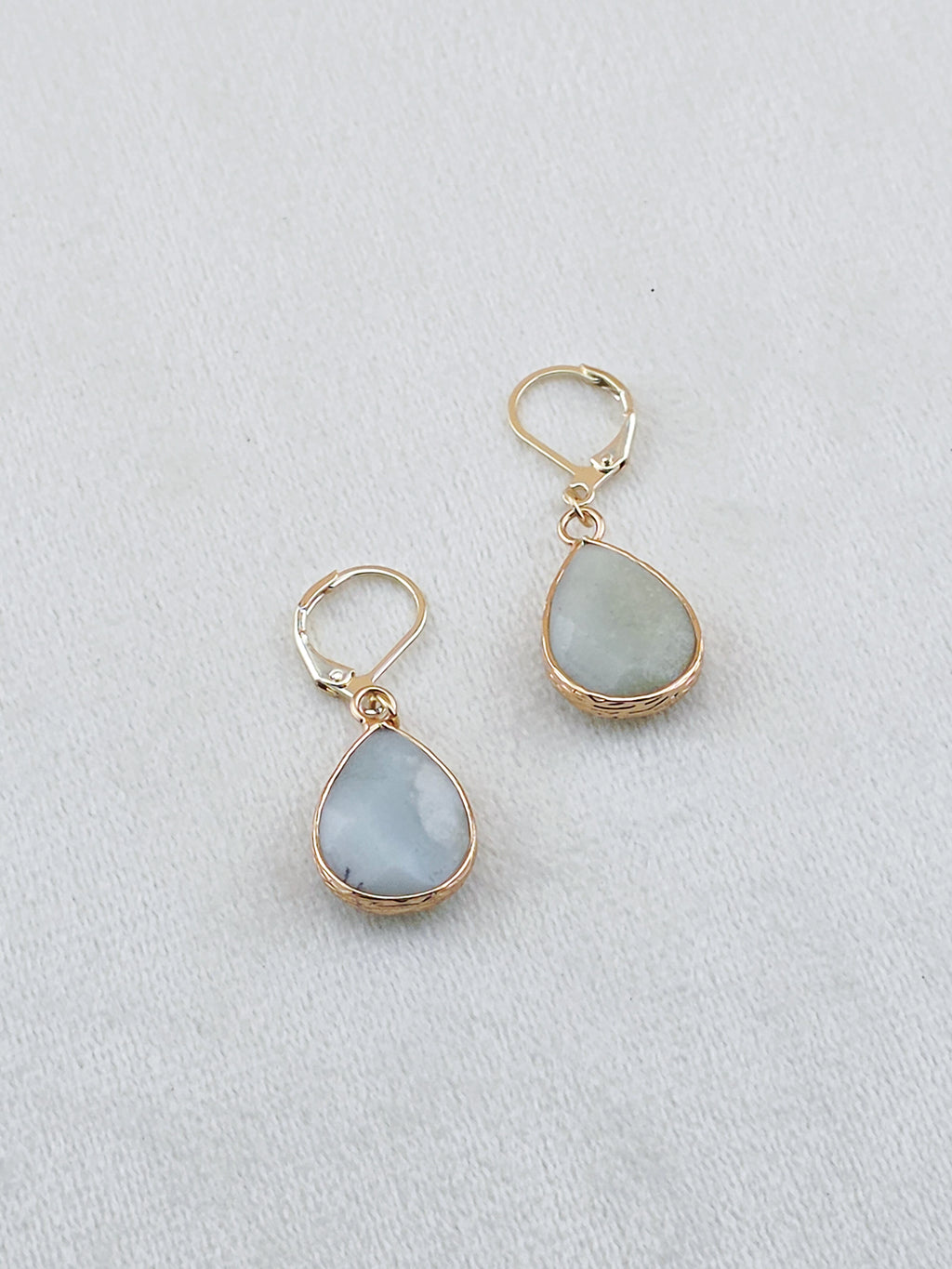 Gold Filled Amazonite Teardrop Earrings