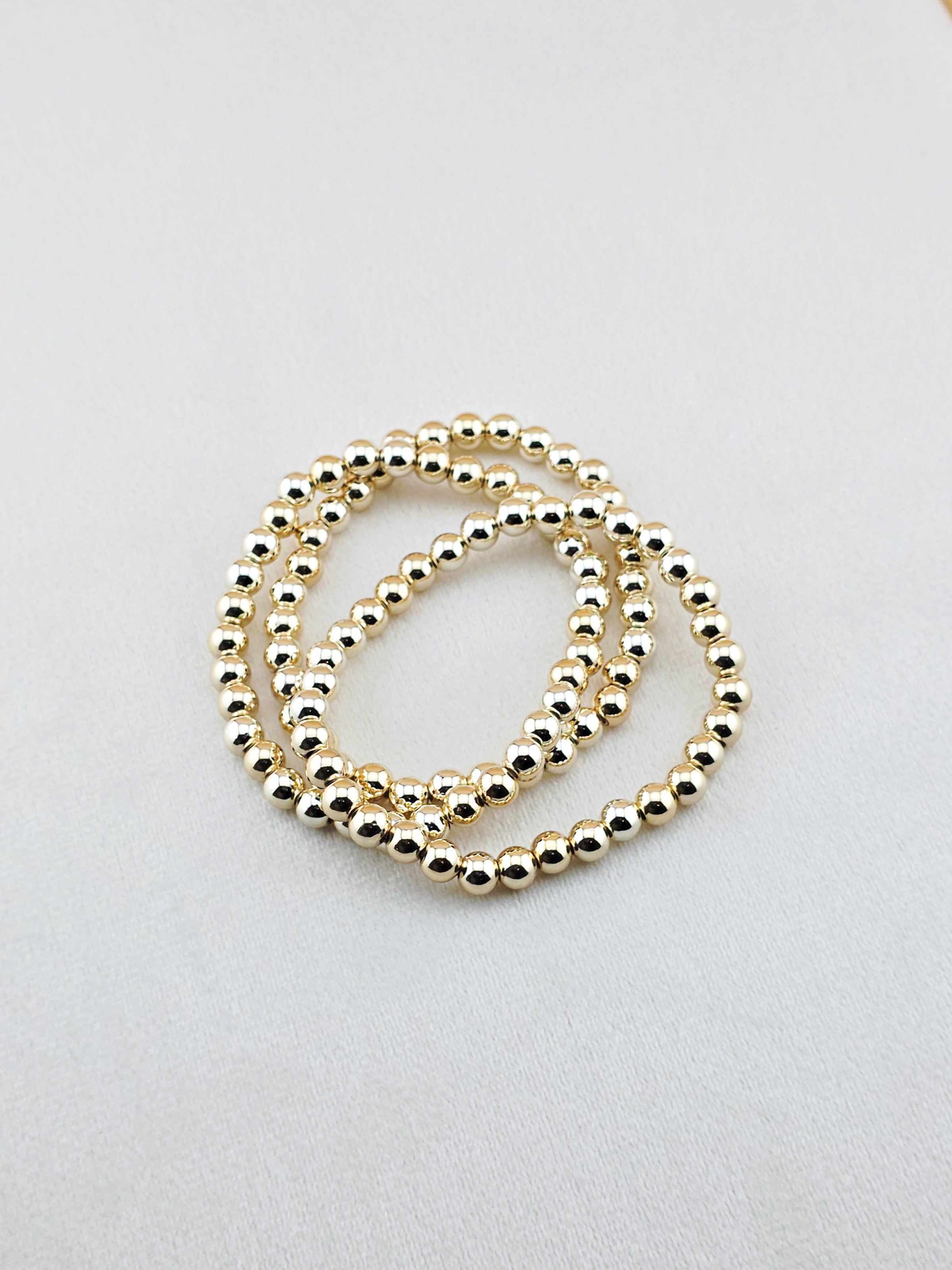 Gold-Filled 6mm Bead Stretch Bracelet