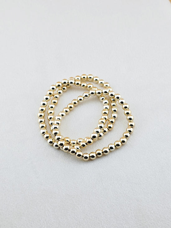 Gold-Filled 6mm Bead Stretch Bracelet