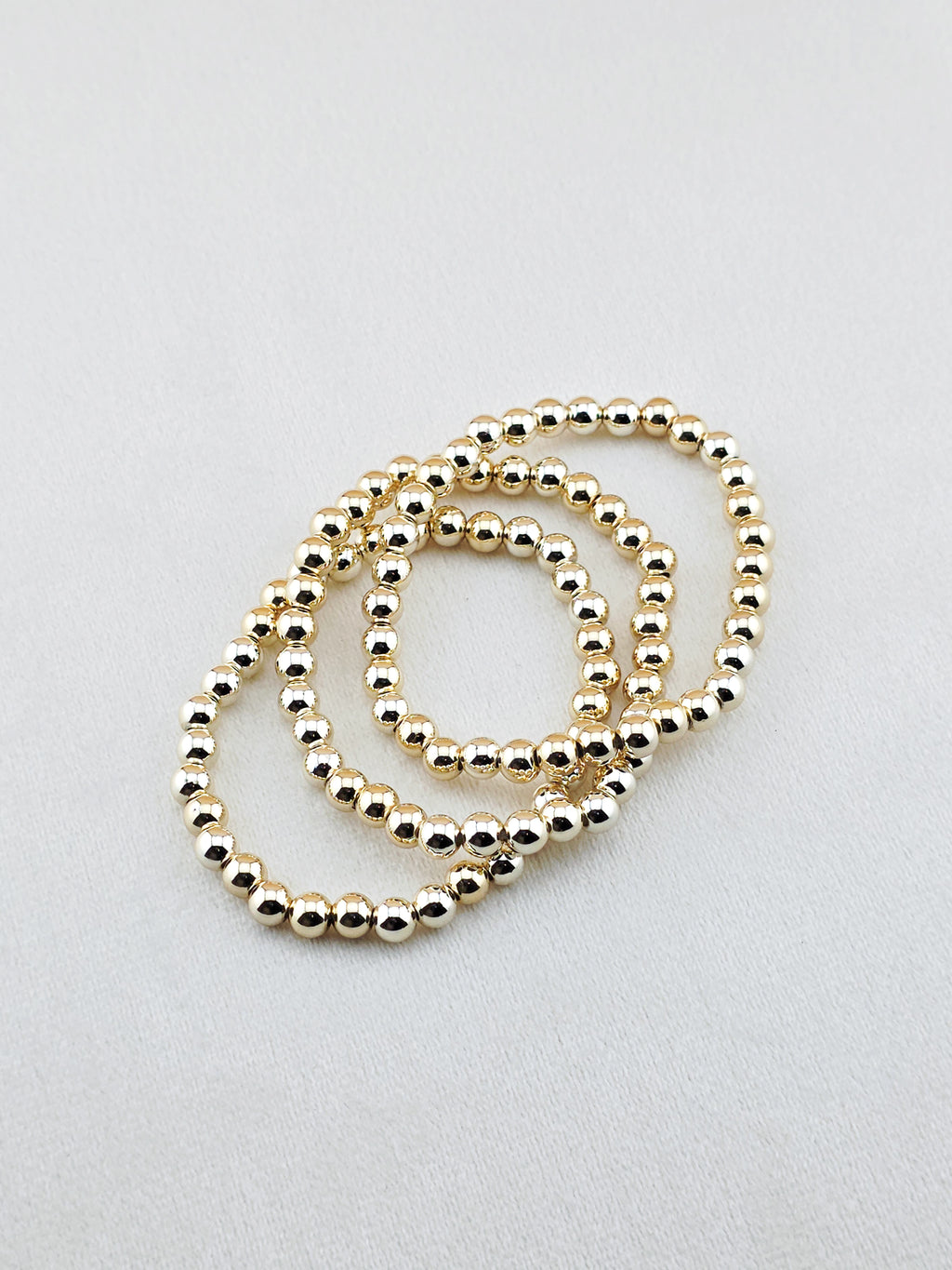 Gold Filled Beaded Stretch Bracelet (6mm)