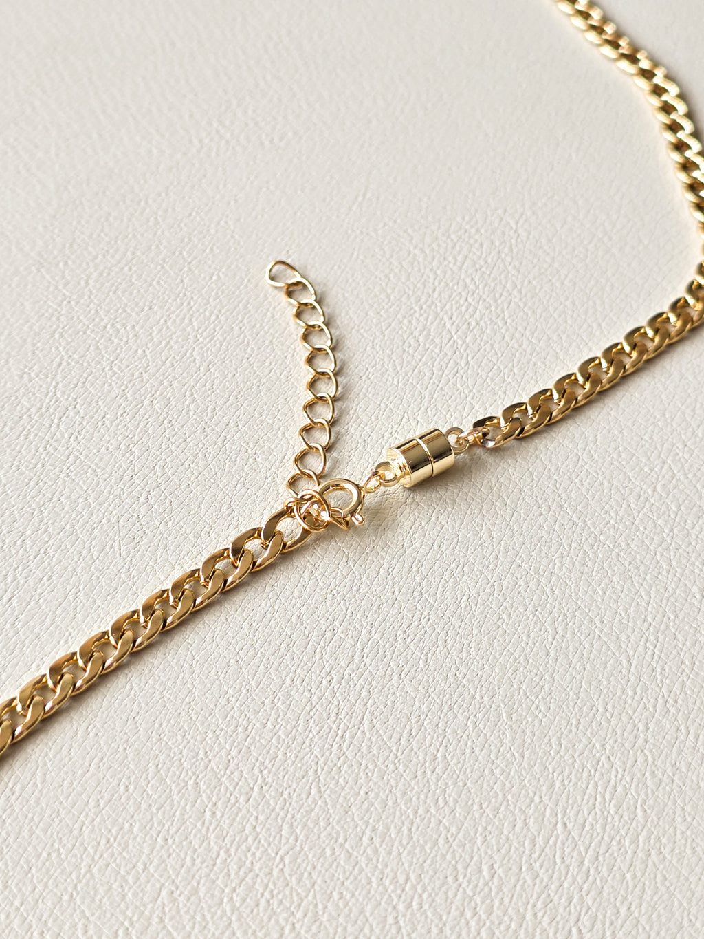Gold Steel Large Cuban Chain Necklace