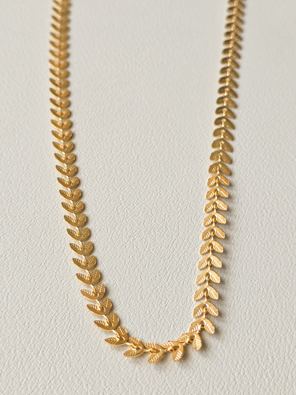 Gold Leaf Chain Necklace