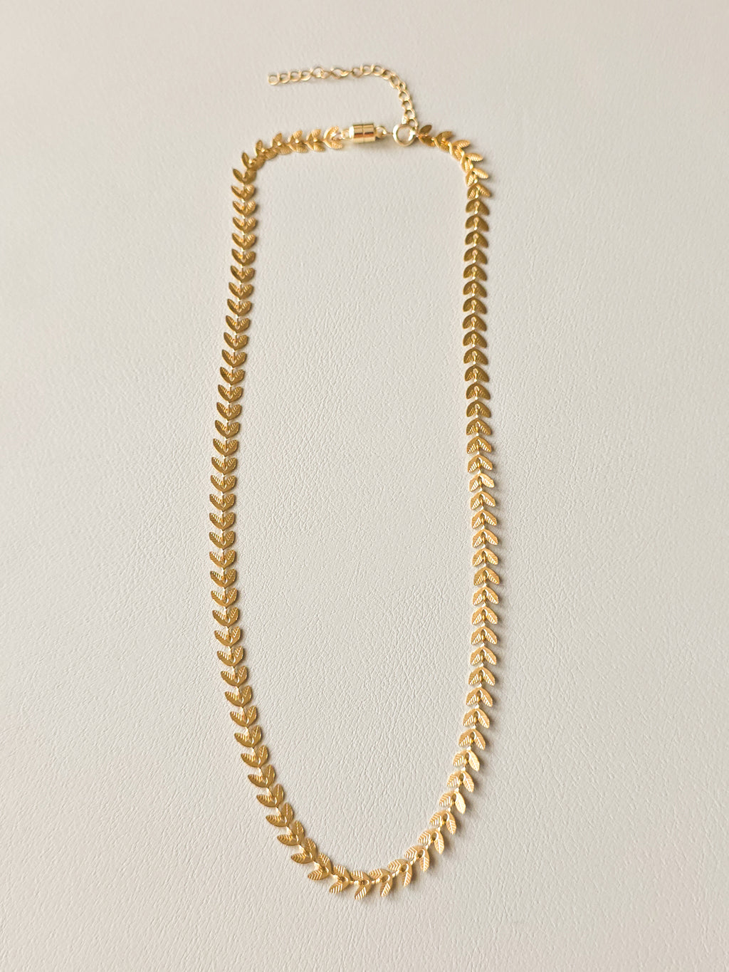 Gold Leaf Chain Necklace