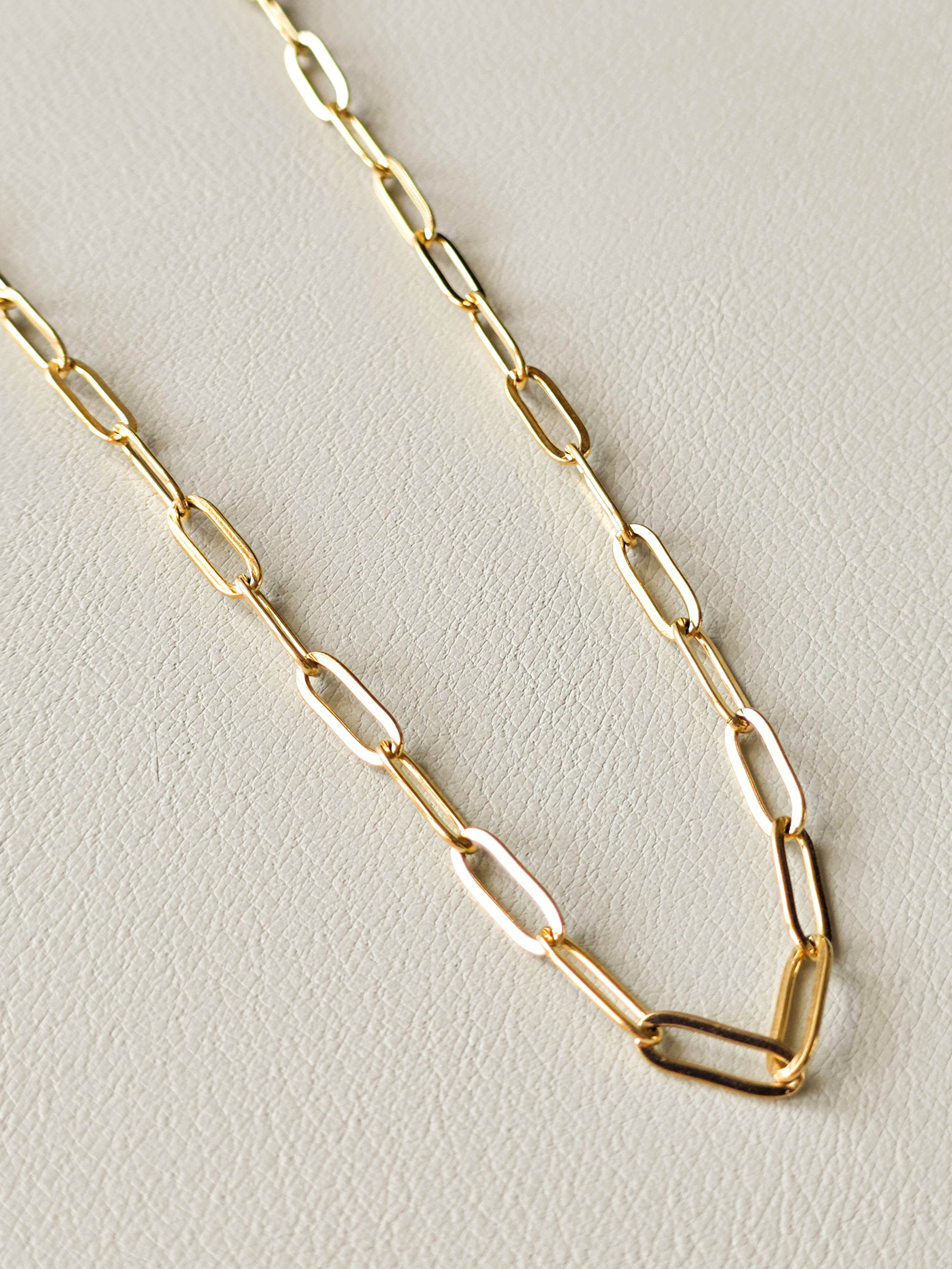 Gold Paperclip Chain Necklace