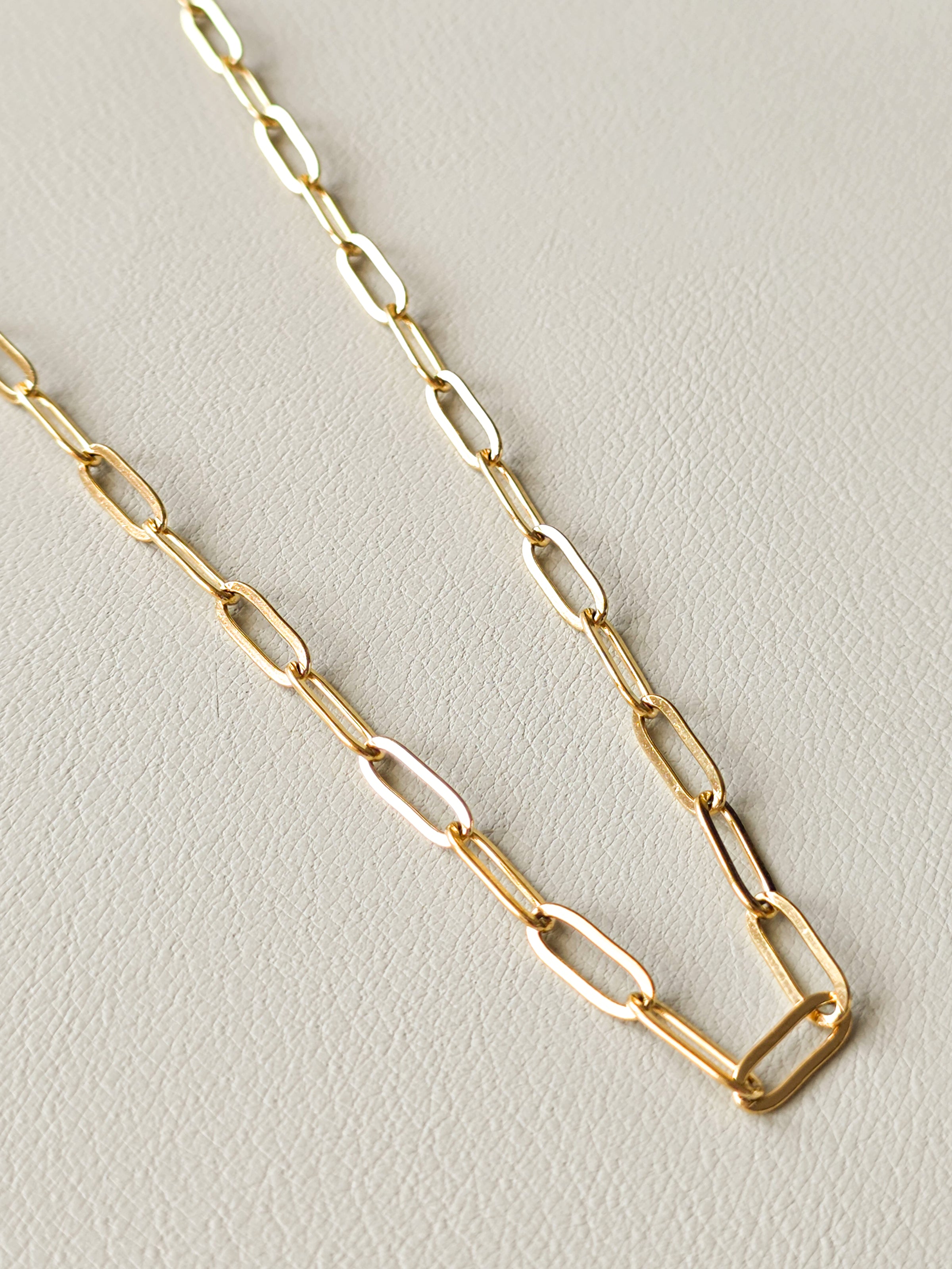 Gold Paperclip Chain Necklace
