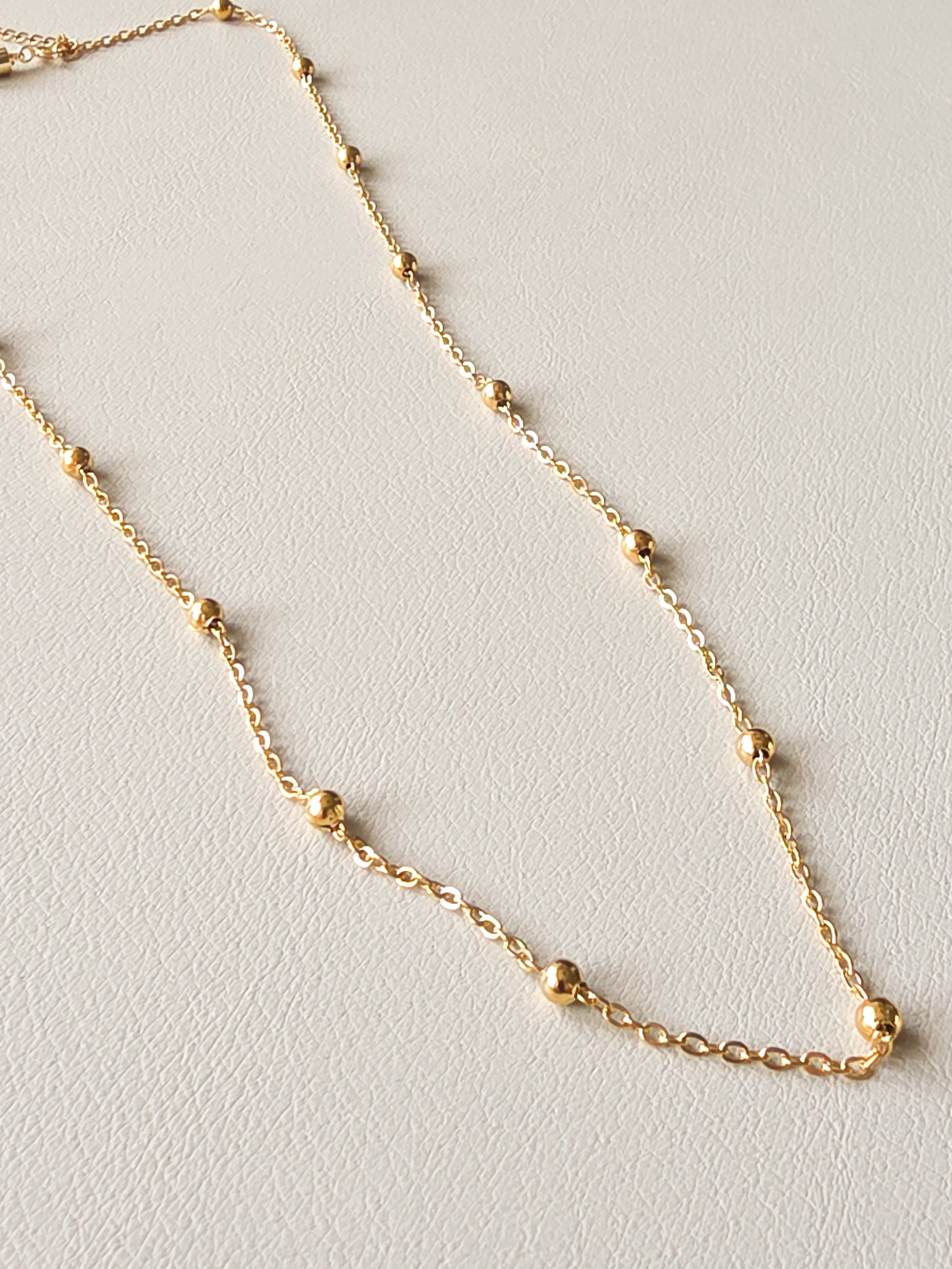 Gold Satellite Chain Necklace