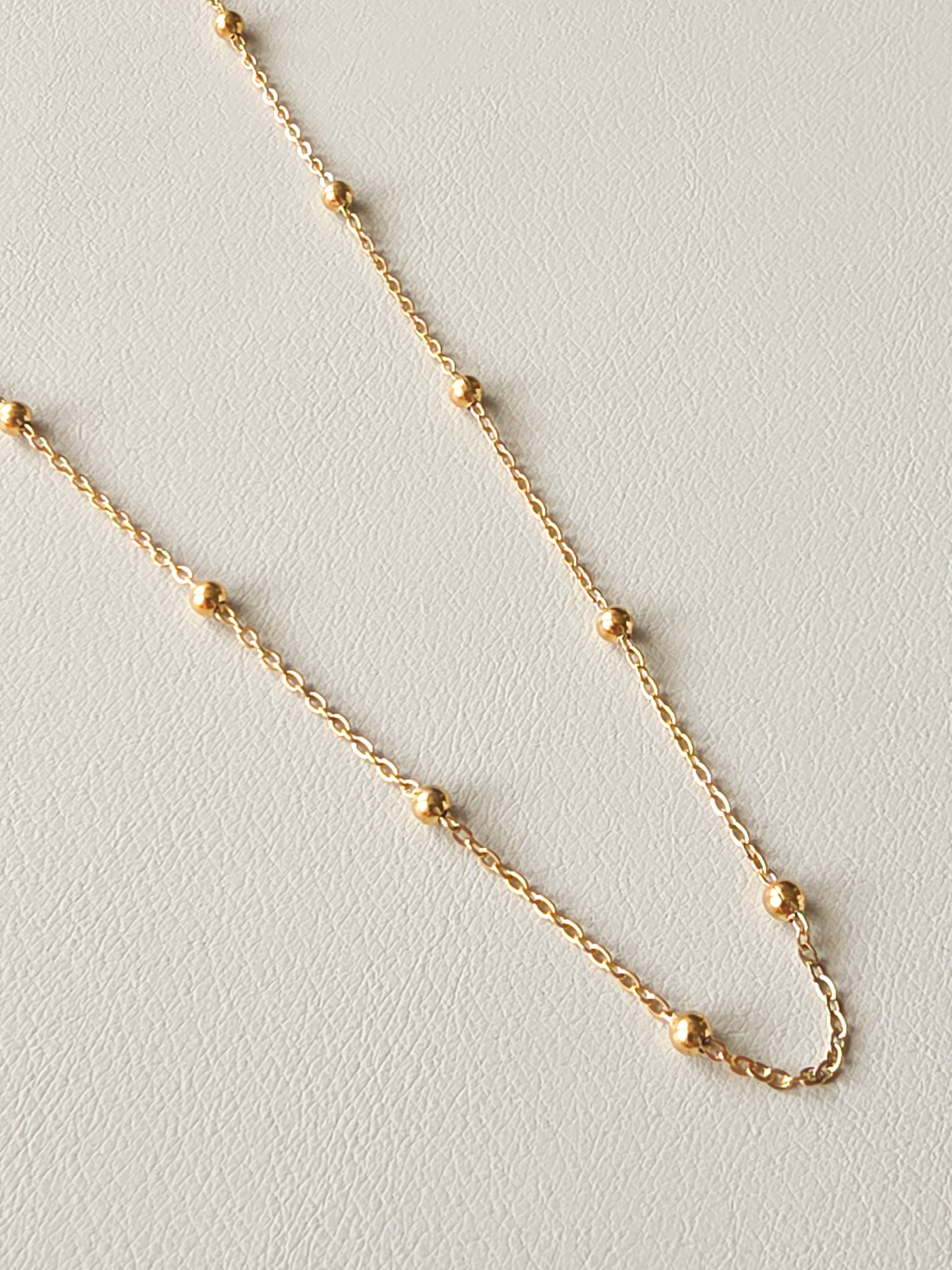 Gold Satellite Chain Necklace
