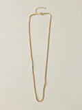 Gold Steel Slim Cuban Chain Necklace