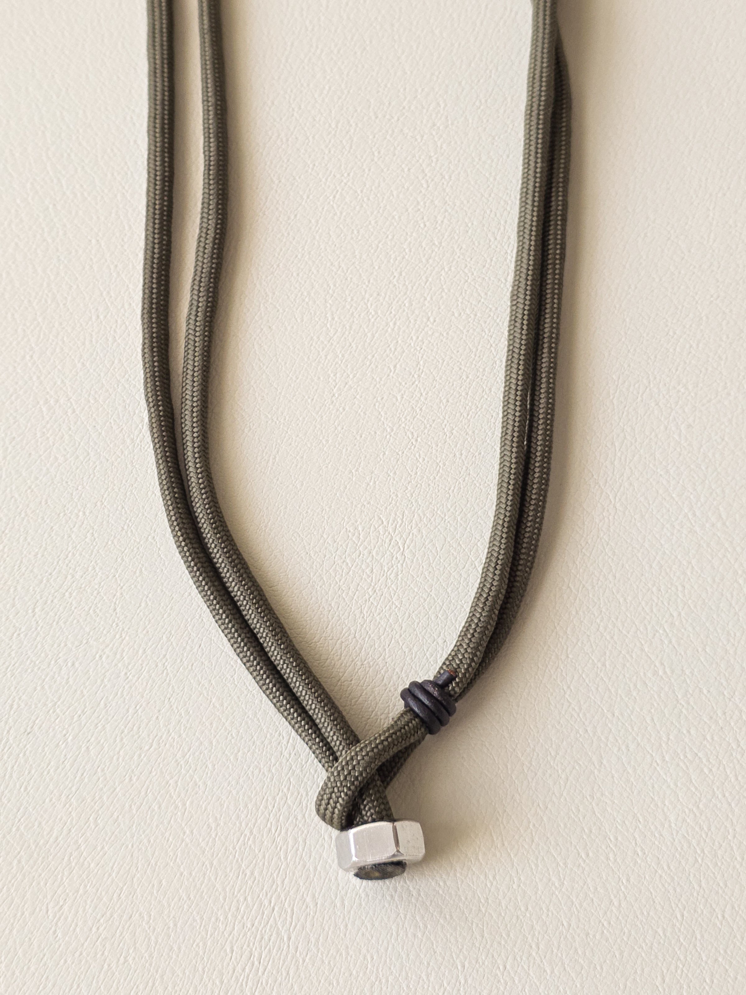 Stainless Steel Olive Drab Paracord Necklace