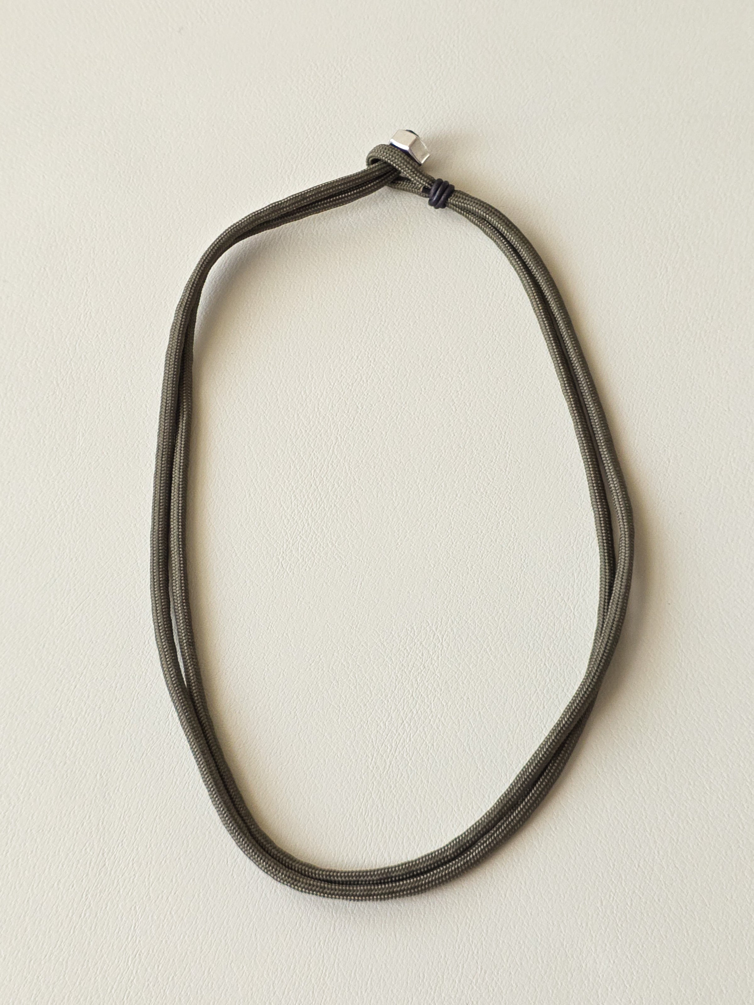 Stainless Steel Olive Drab Paracord Necklace