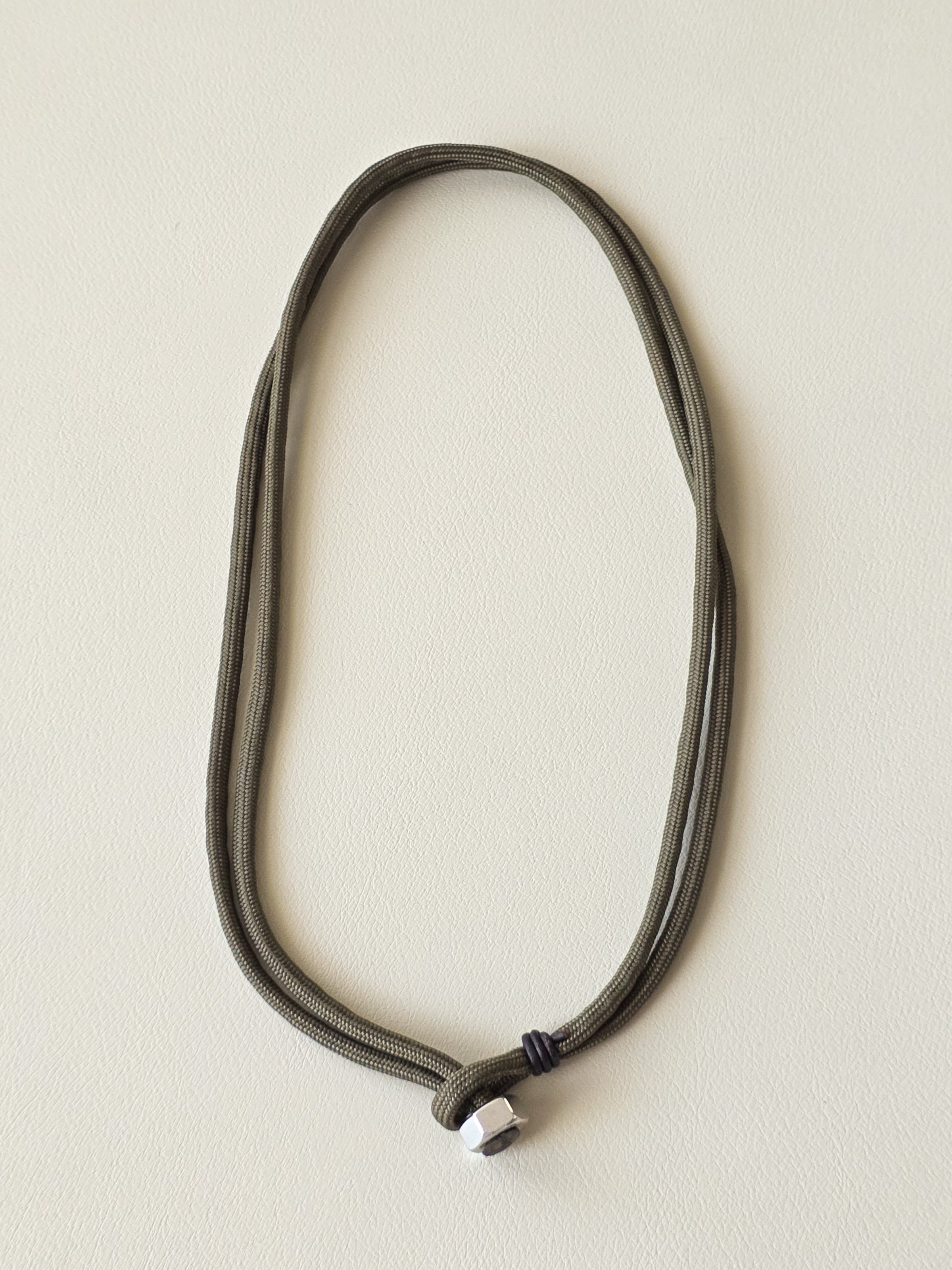 Stainless Steel Olive Drab Paracord Necklace