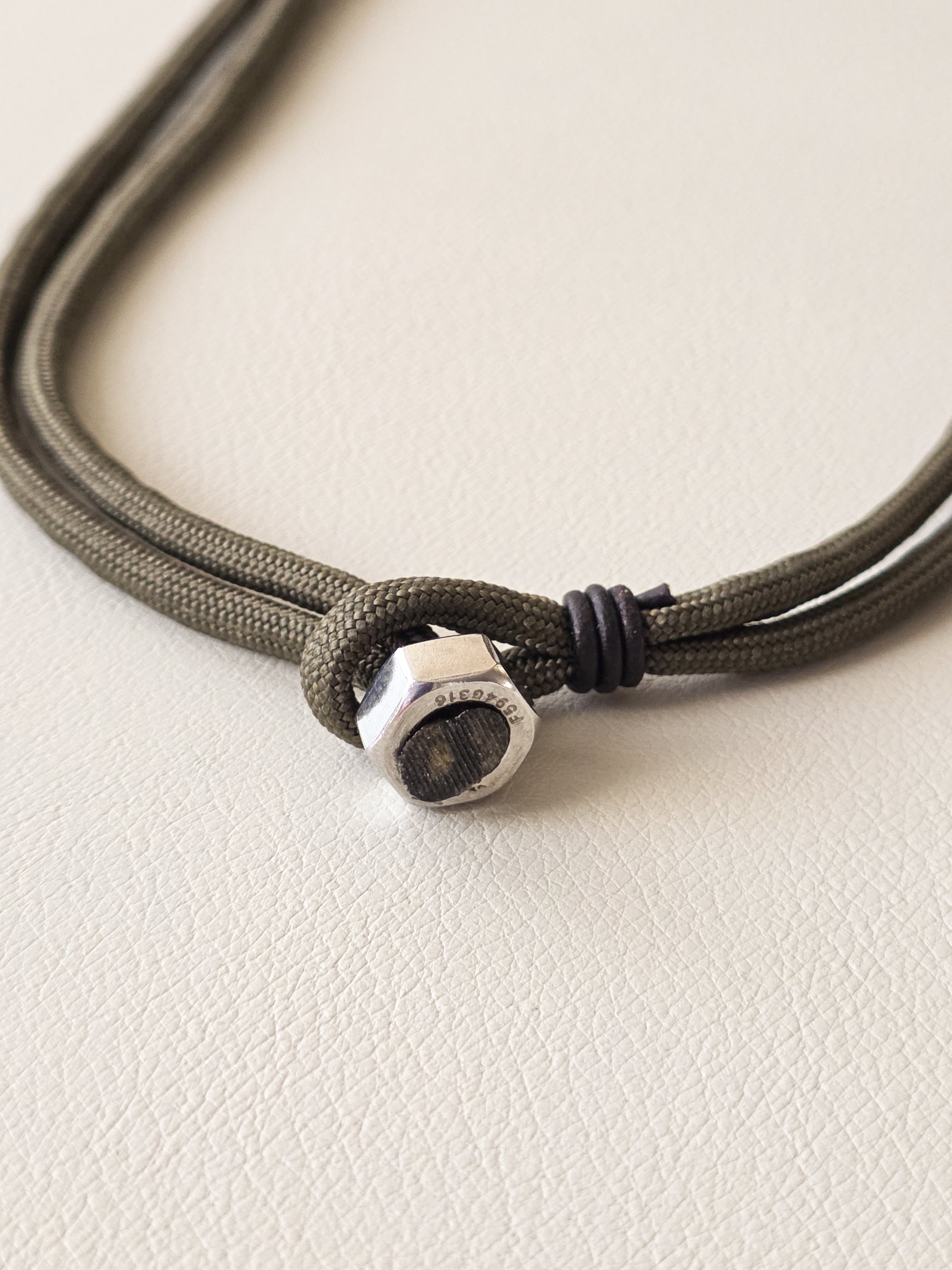 Stainless Steel Olive Drab Paracord Necklace