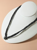 Stainless Steel Grey Stripe All Business Paracord Necklace