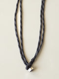 Stainless Steel Grey Stripe All Business Paracord Necklace
