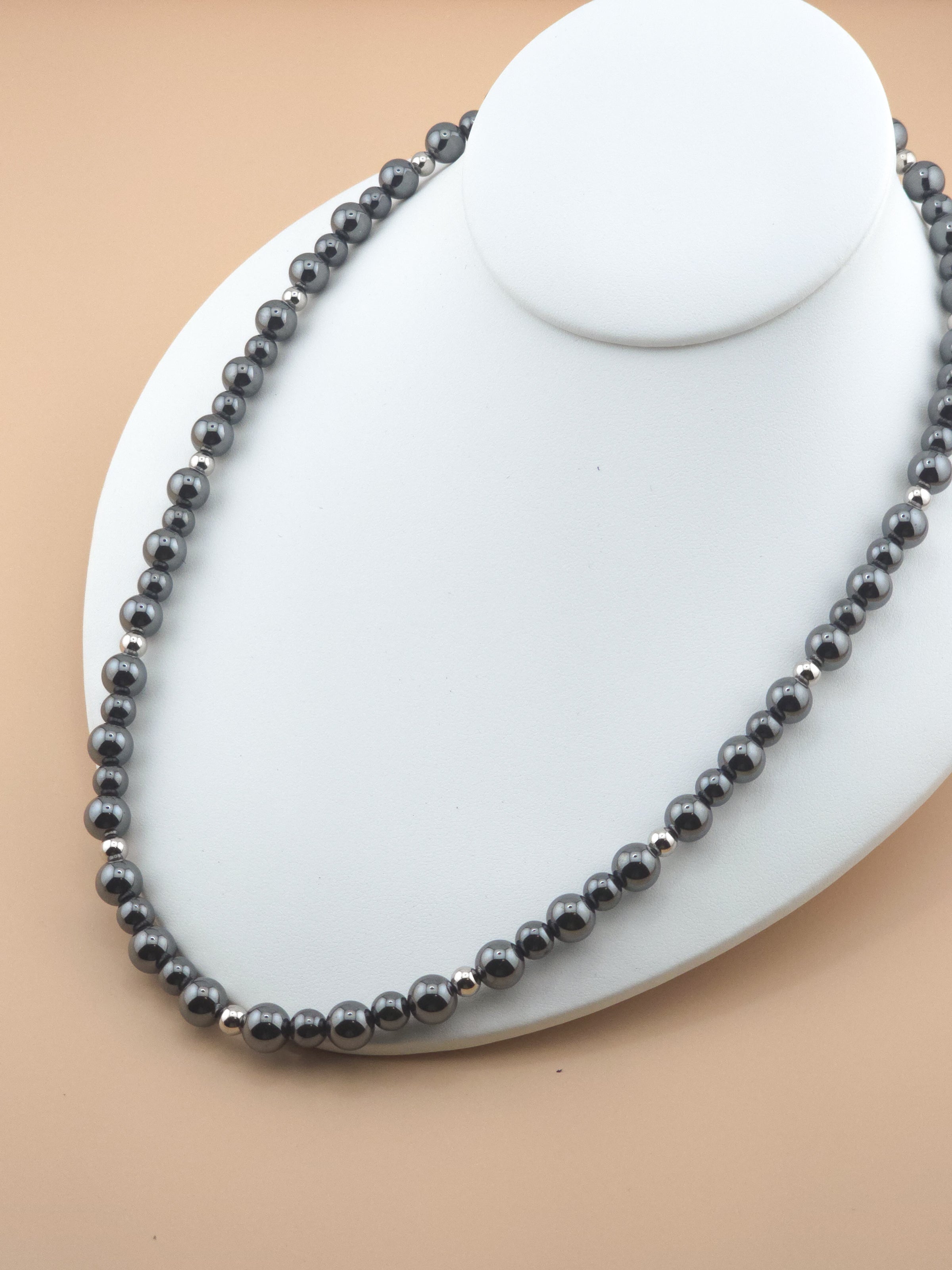 Stainless Steel Hematite Toggle Necklace