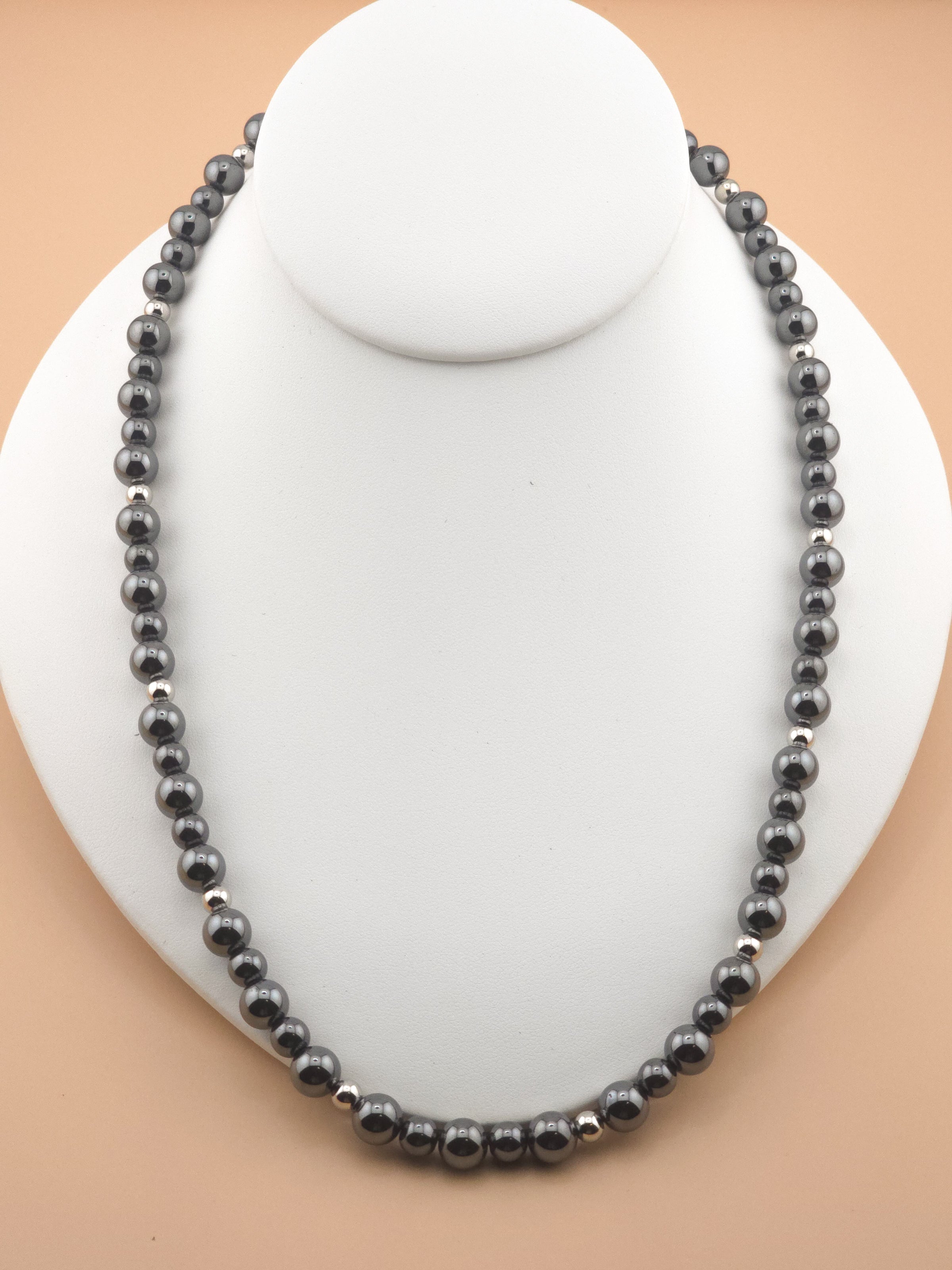 Stainless Steel Hematite Toggle Necklace