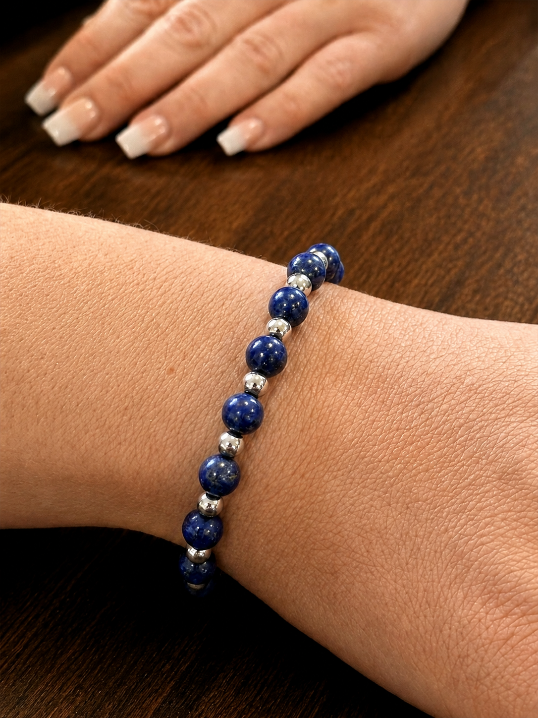 Lapis Lazuli Gemstone Beaded Bracelet