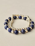 Lapis Lazuli Bracelet Stack | Gold-Filled