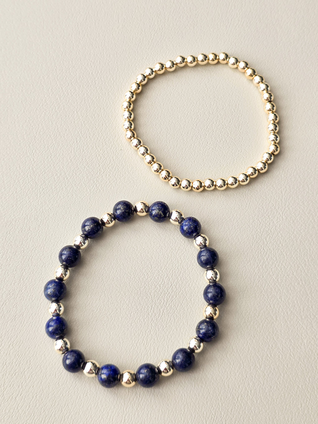 Lapis Lazuli Bracelet Stack | Gold-Filled