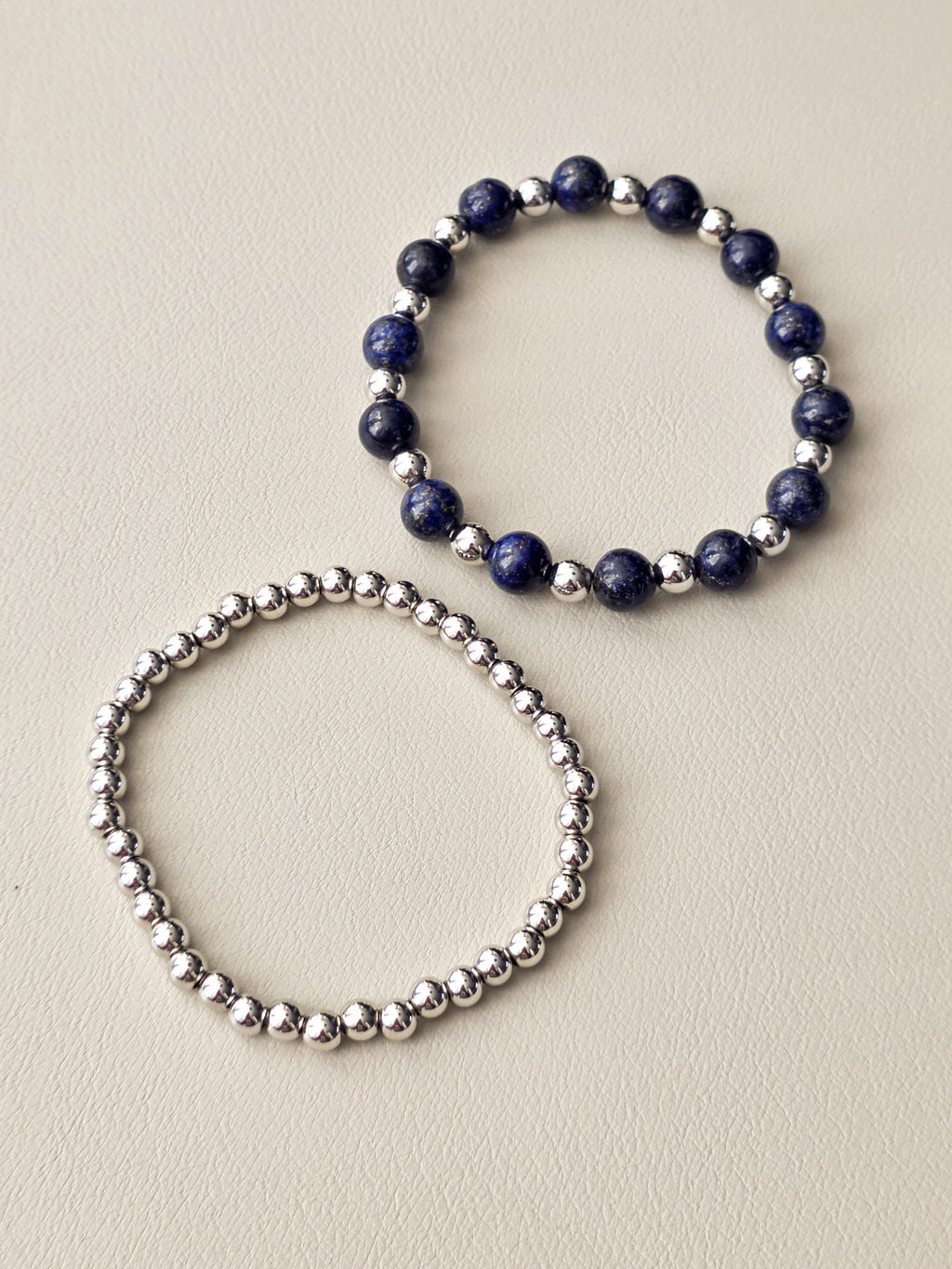 Lapis Lazuli Bracelet Stack | Silver-Filled