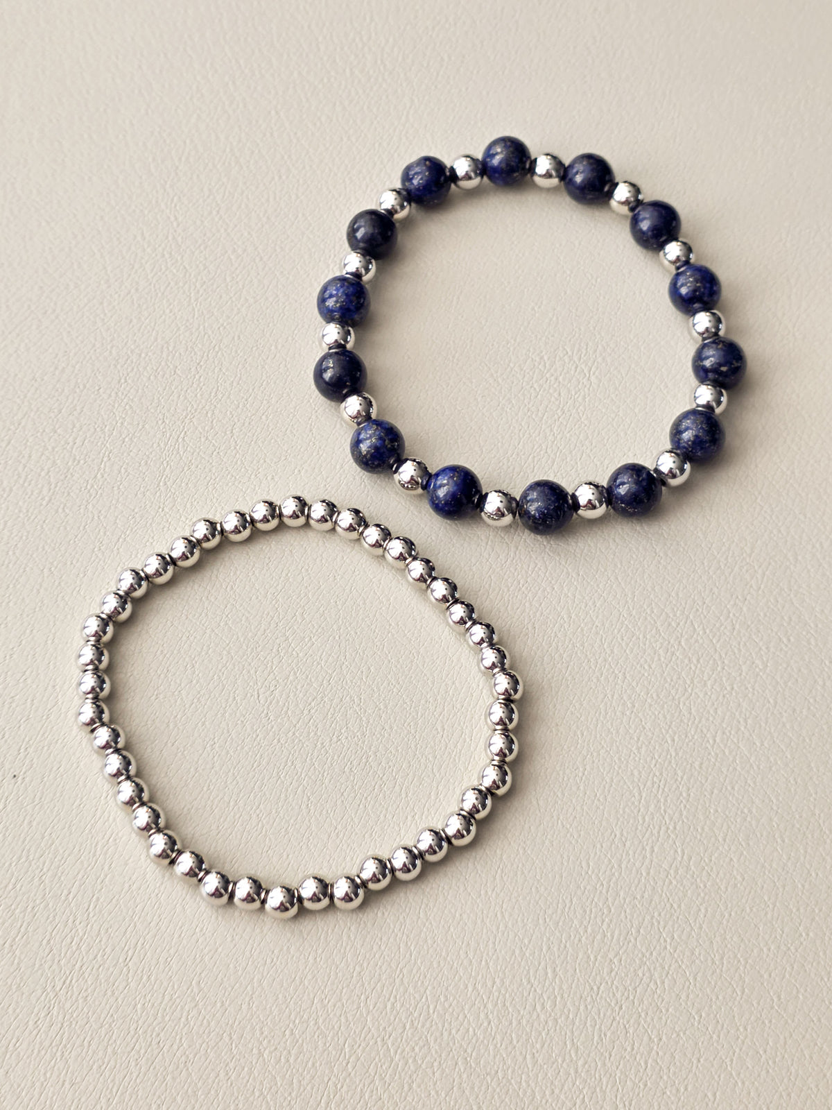 Lapis Lazuli Bracelet Stack | Silver-Filled