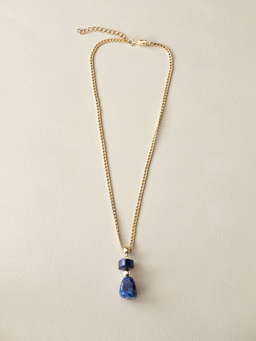 Lapis Lazuli Drop Pendant Necklace