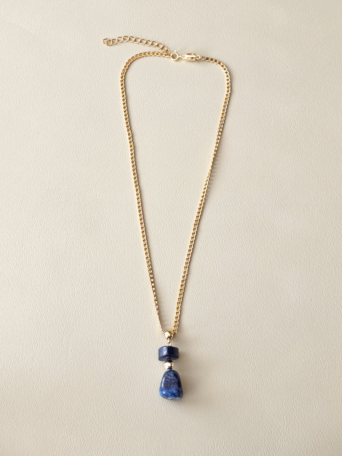 Lapis Lazuli Drop Pendant Necklace