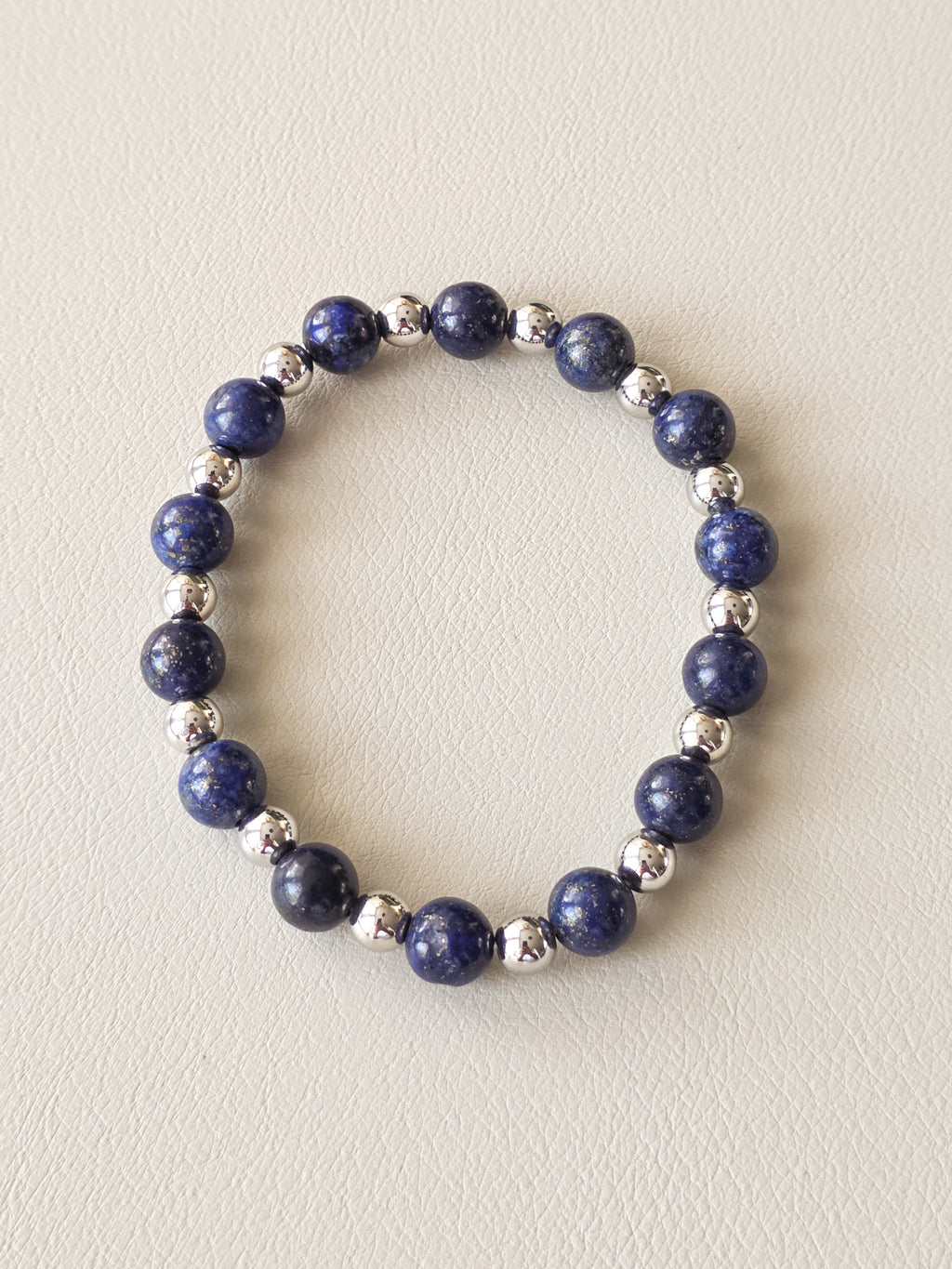 Lapis Lazuli Gemstone Beaded Bracelet