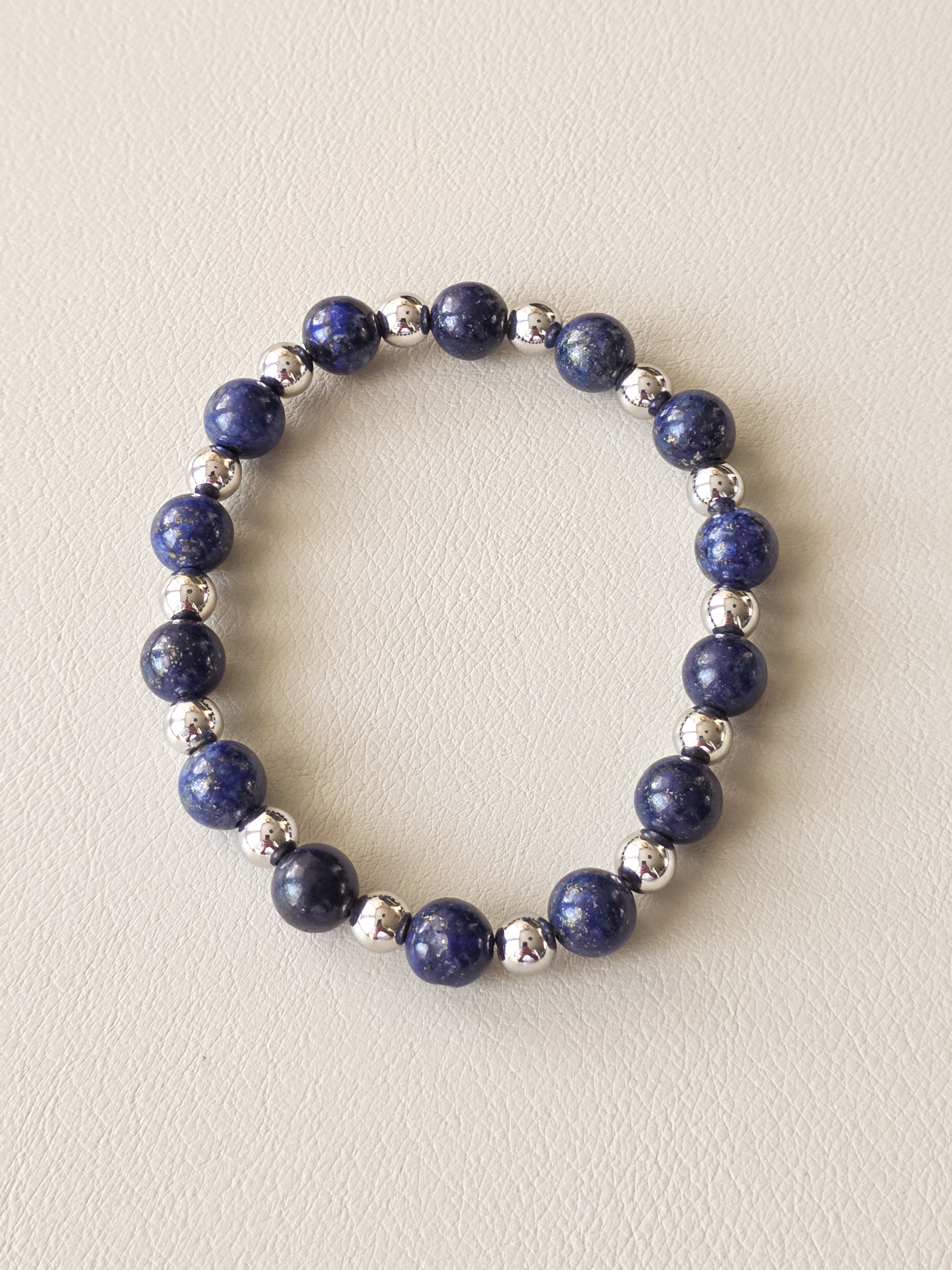 Lapis Lazuli Gemstone Beaded Bracelet