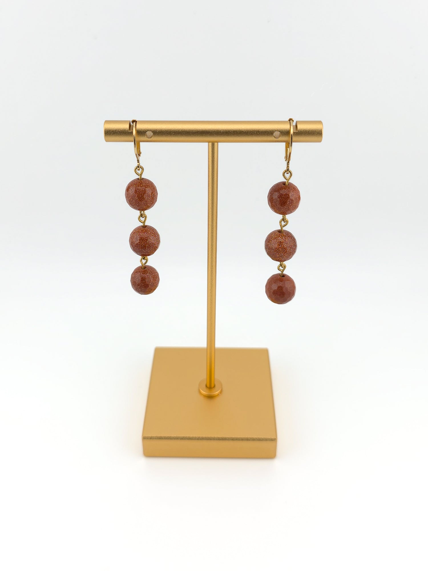 Goldstone Cascade Earrings