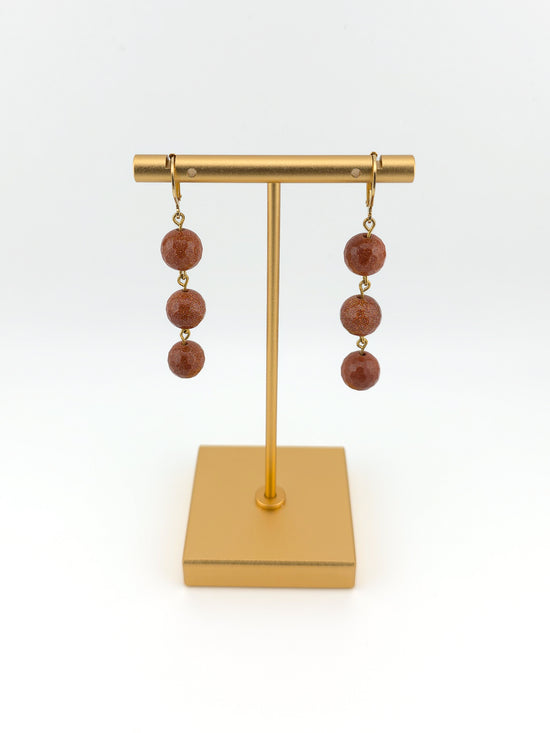 Goldstone Cascade Earrings