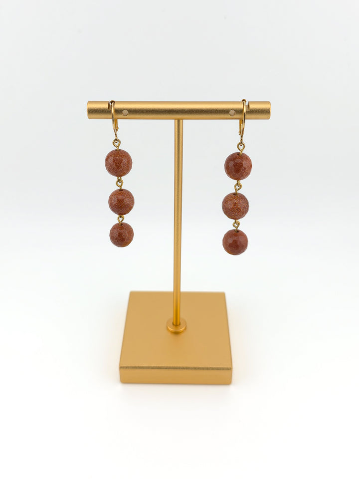 Goldstone Cascade Earrings