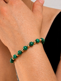 Malachite Gemstone Beaded Bracelet