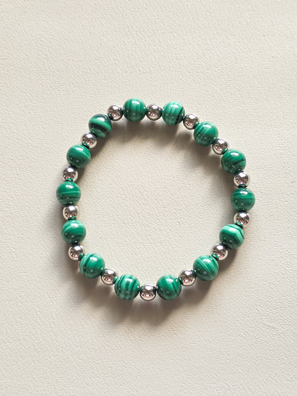 Malachite Gemstone Beaded Bracelet