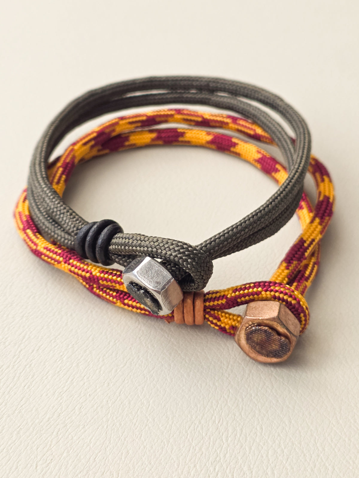 Paracord Duo Set | Olive Drab + Houndstooth Yellow