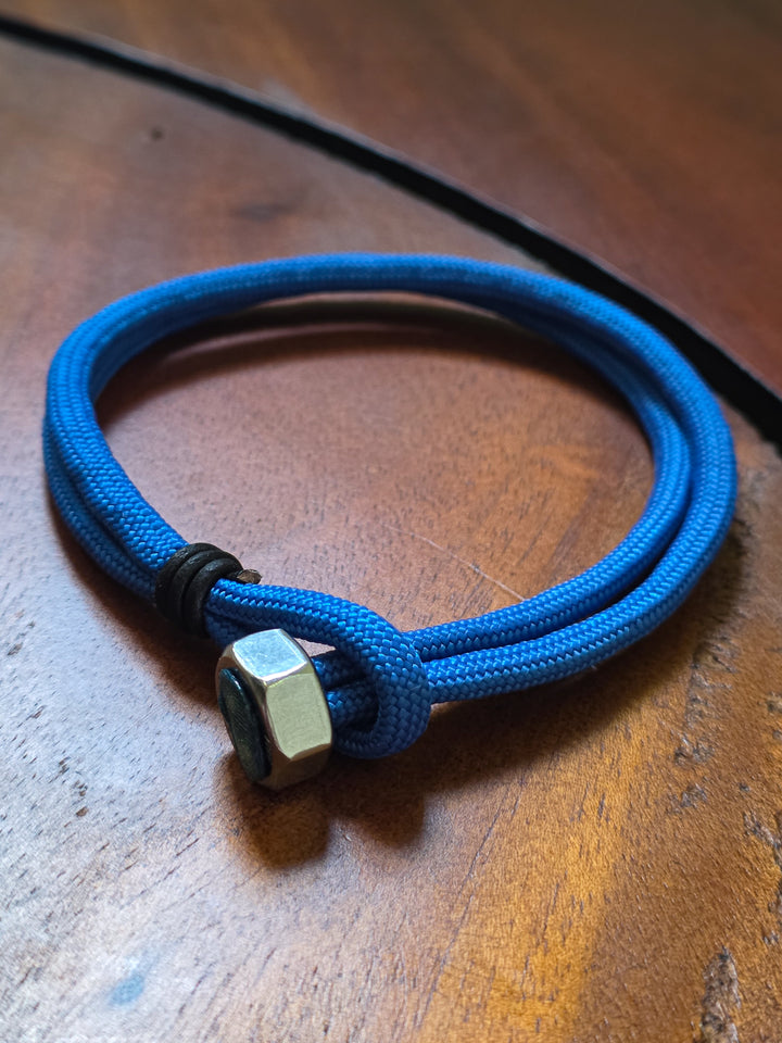 Royal Blue Hex Nut Paracord Bracelet