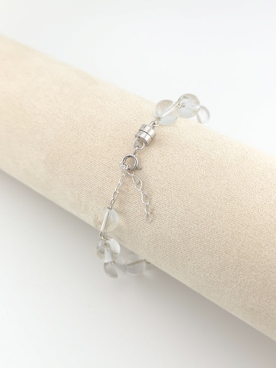 Crystal Quartz & Sterling Silver Bracelet